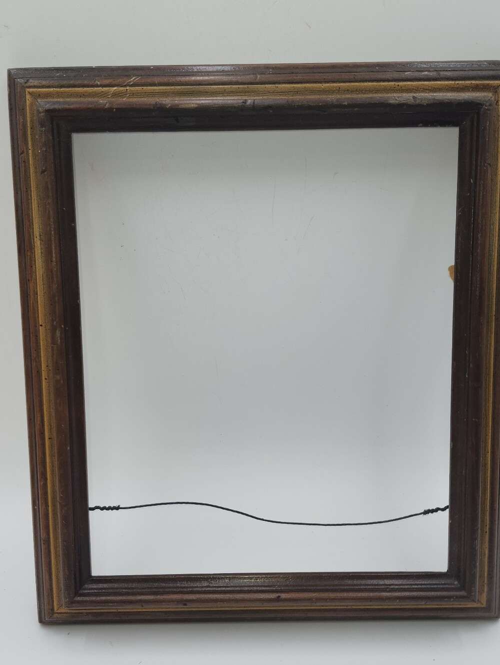 Vintage Frame wood Mexico Mid Century 8" x10" walnut picture